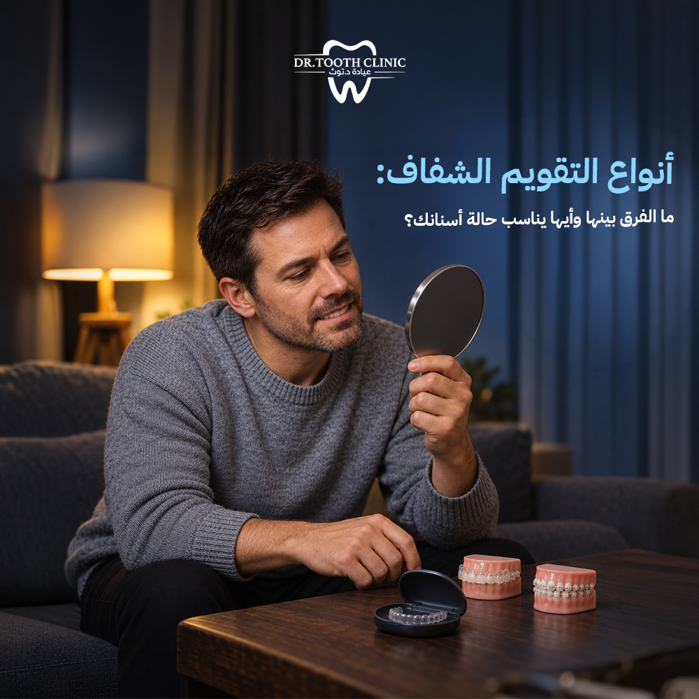 انواع التقويم الشفاف: ما الفرق بينها وأيها يناسب حالة أسنانك؟